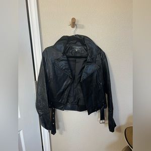faux leather jacket